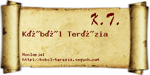 Köböl Terézia névjegykártya